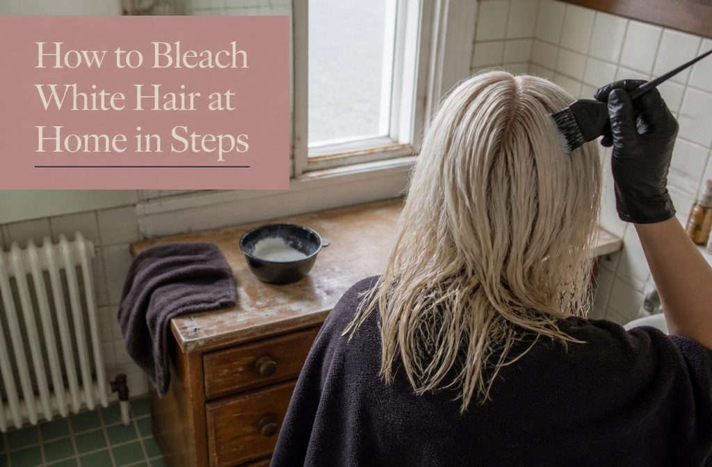 White hair after bleaching at home